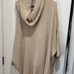 Three bird nest cowl neck cream sweater